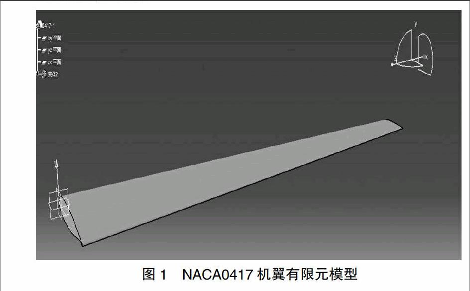 大展弦比机翼的有限元模态及谐响应分析