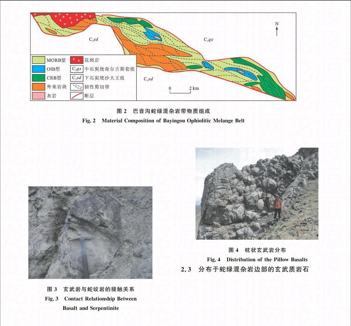 新疆巴音沟蛇绿混杂岩带中不同类型火山岩 地球化学特征及构造环境