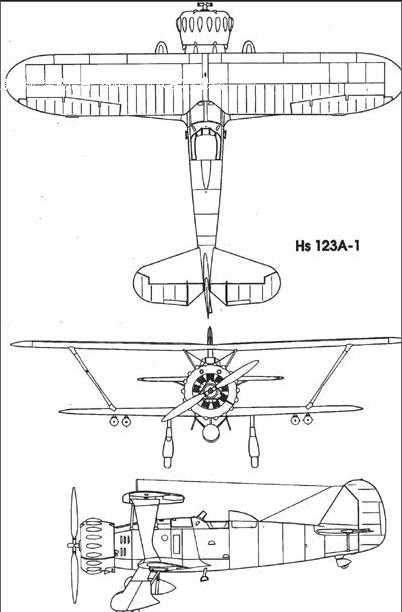 双翼斯图卡 德国亨舍尔hs.123轰炸机小传