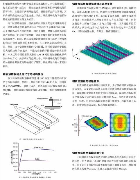 循环载荷下铝质船舶加筋板极限强度影响因素研究