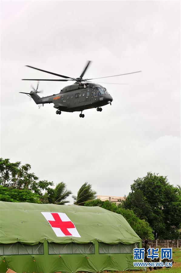 8月18日,中国陆军直-8g新型加改装救护直升机出现在中国—老挝军队"