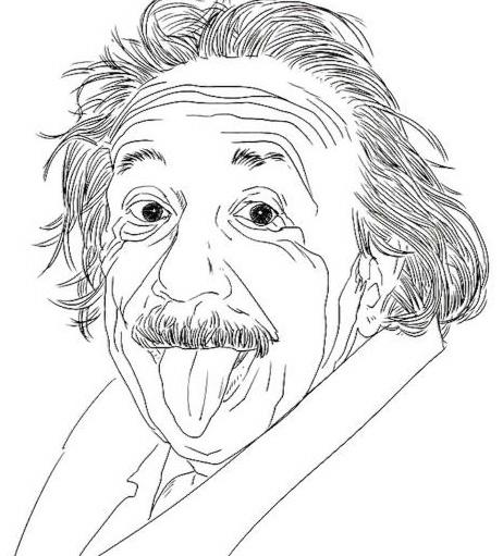 素描爱因斯坦头像图片