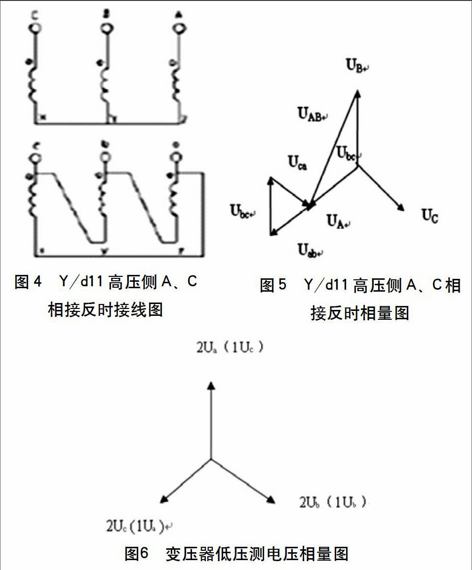 y/d11聯接組別變壓器高壓側ac相接反問題探討