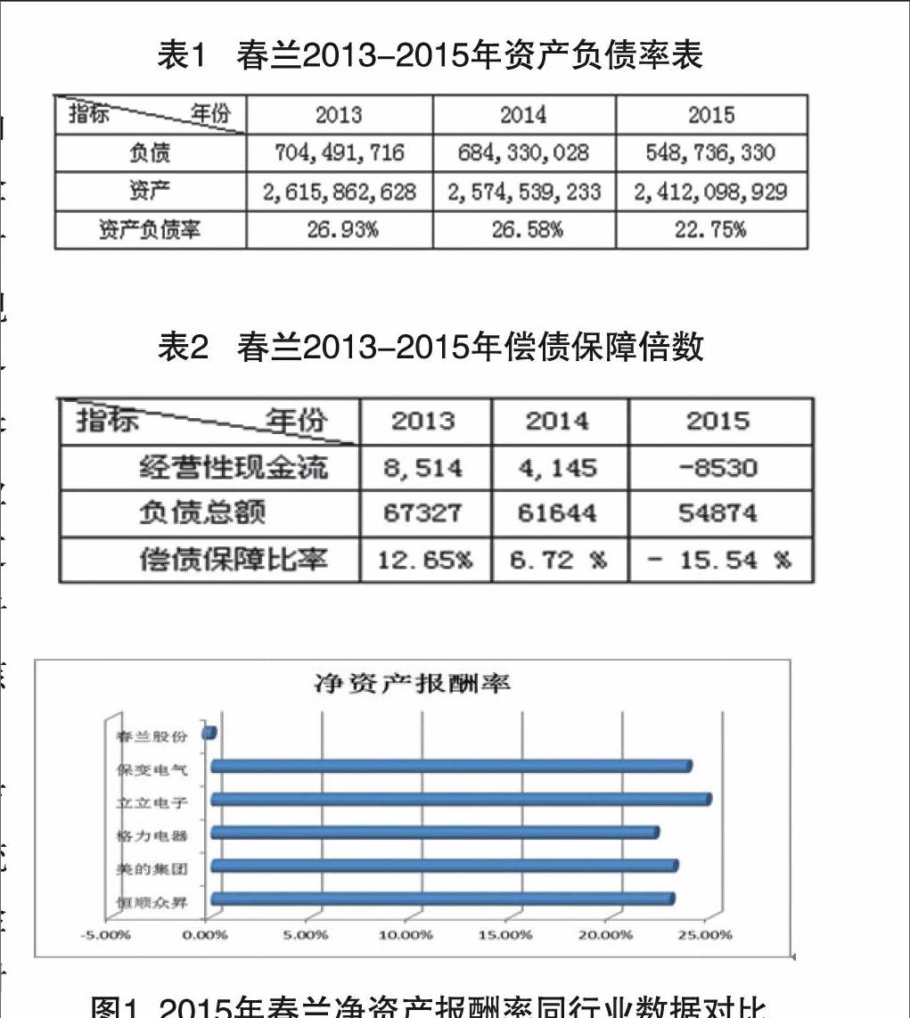 财务风险分析报告案例 财务报表分析具体案例