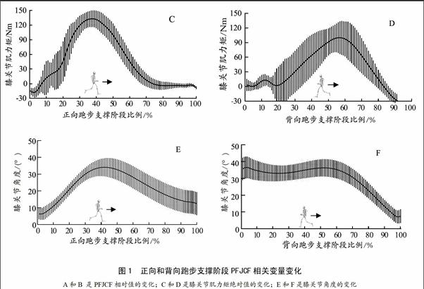 正向和背向跑步支撑阶段髌股关节压力的比较 参考网