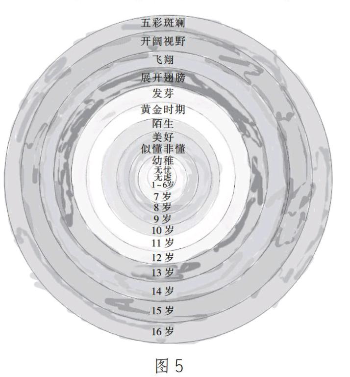 生命年轮在心理辅导课中的应用