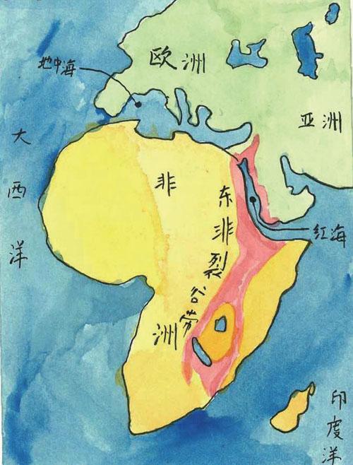 东非大裂谷高清地图图片