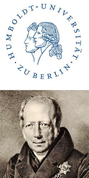 (上)柏林洪堡大学校徽(下)威廉·冯·洪堡画像