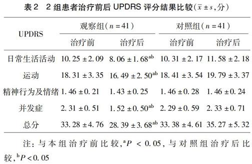 鎮肝熄風湯加減聯合多巴絲肼片對老年帕金森病患者自主神經的改善效果