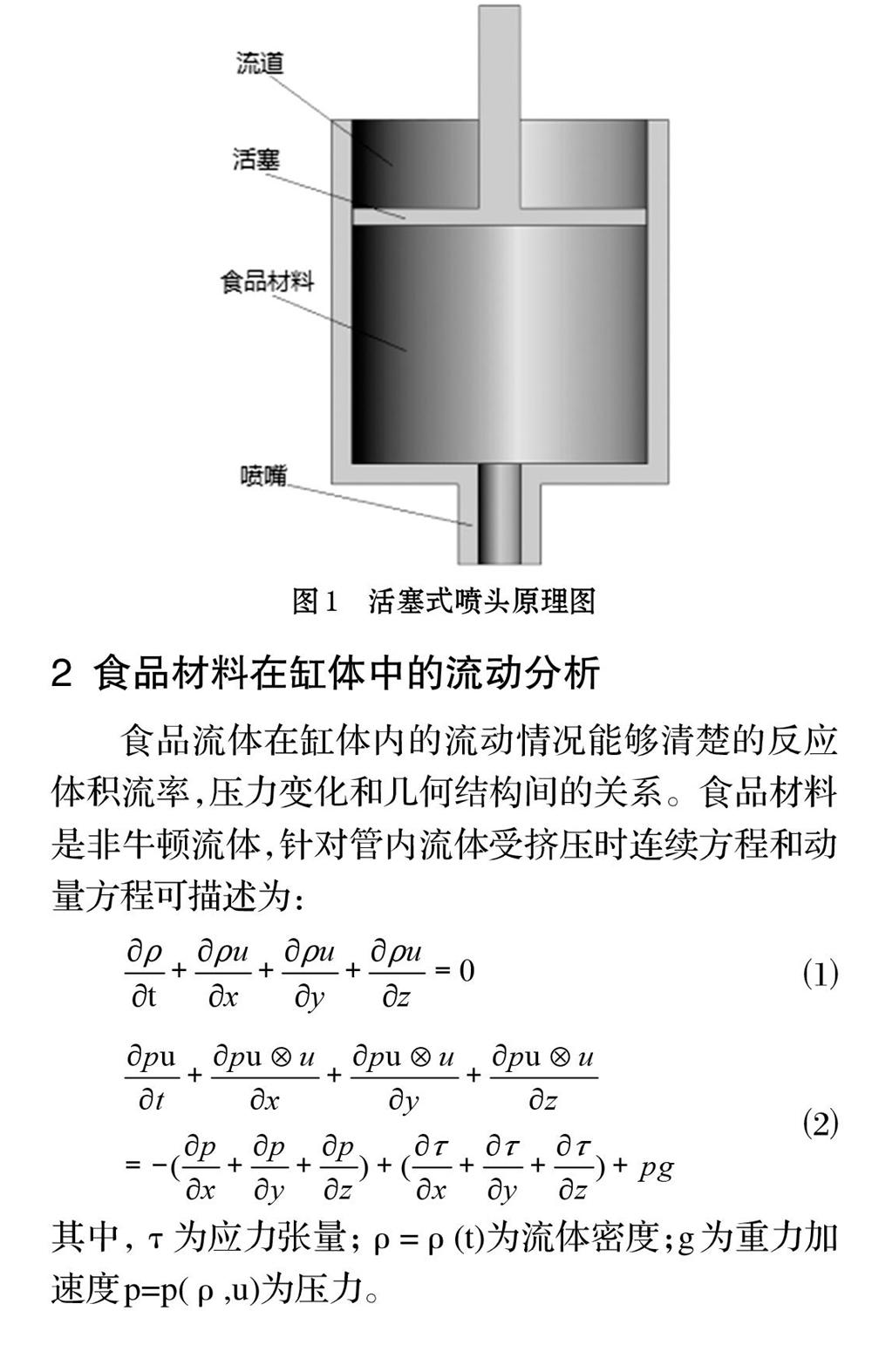 食品3d打印喷头流道有限元优化分析 参考网