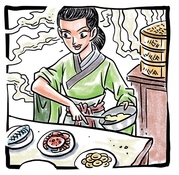 古代厨师卡通图片