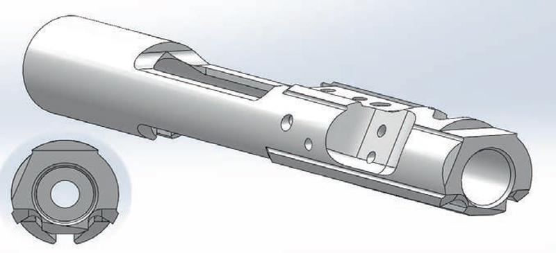 m16的枪机框三维模型