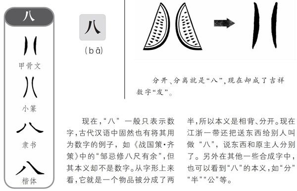 八画的汉字大全图片