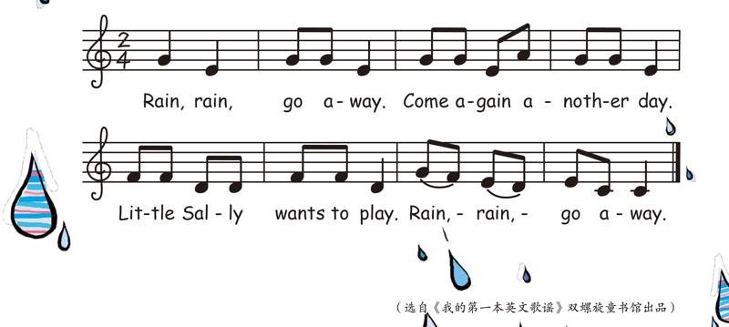 rain rain go away琴谱图片
