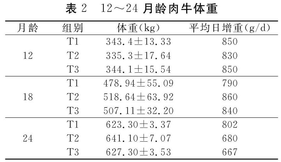 肉牛生长规律表图片