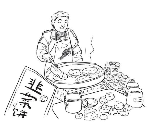 炒韭菜简笔画图片