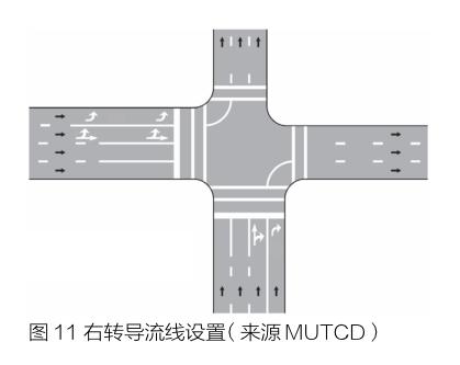 為避免兩車道車輛碰撞,導流線設置為實線