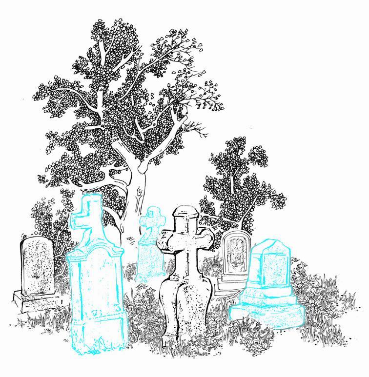 坟墓画法图片