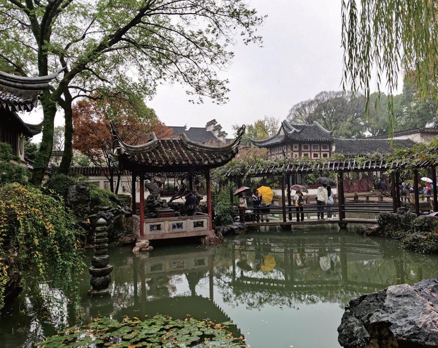 春雨瀟瀟落留園