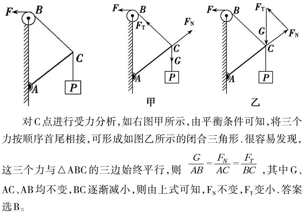 巧用矢量三角形解物理题