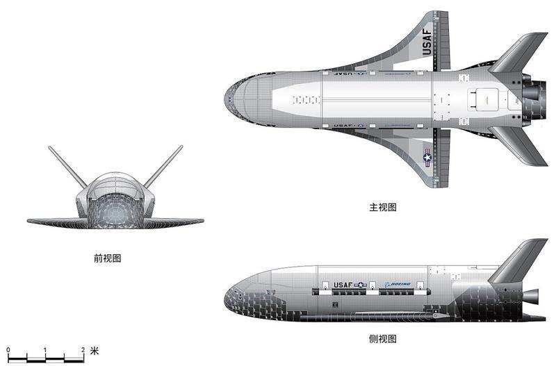 未来科幻飞船 三视图图片