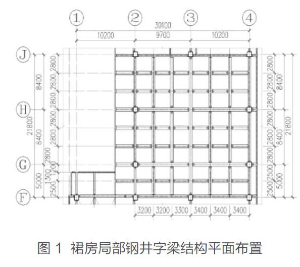 鋼井字梁在大跨結構中的設計探討及應用