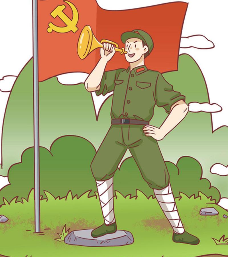 中国工农红军简笔画图片