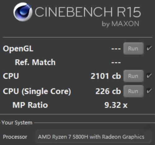 中等耗时的cinebench r20,r7 5800h多核得分4940,i7 11800h得分5329