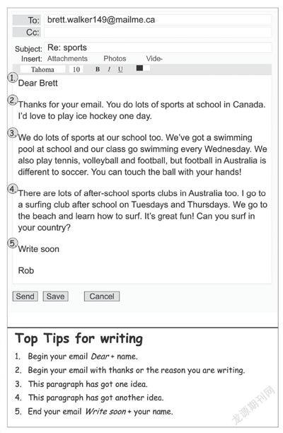 An email about sports