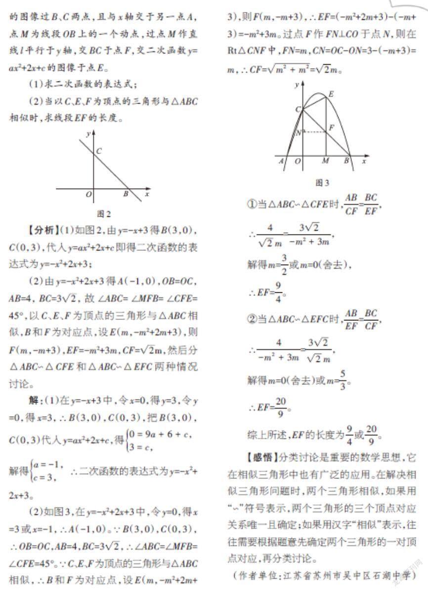 相似三角形在函数问题中的应用 参考网