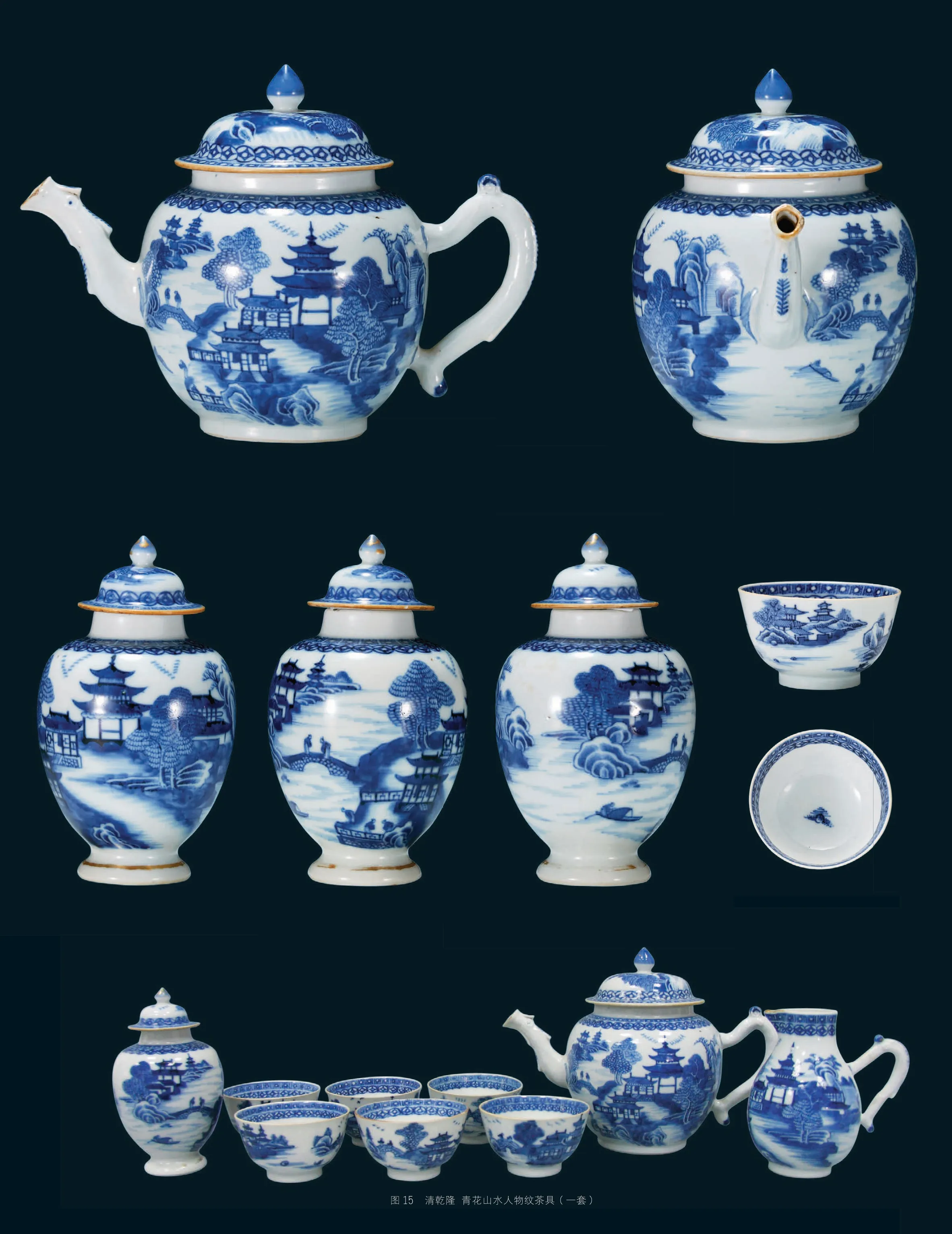 中国茶釉人物図瓶u6230218-