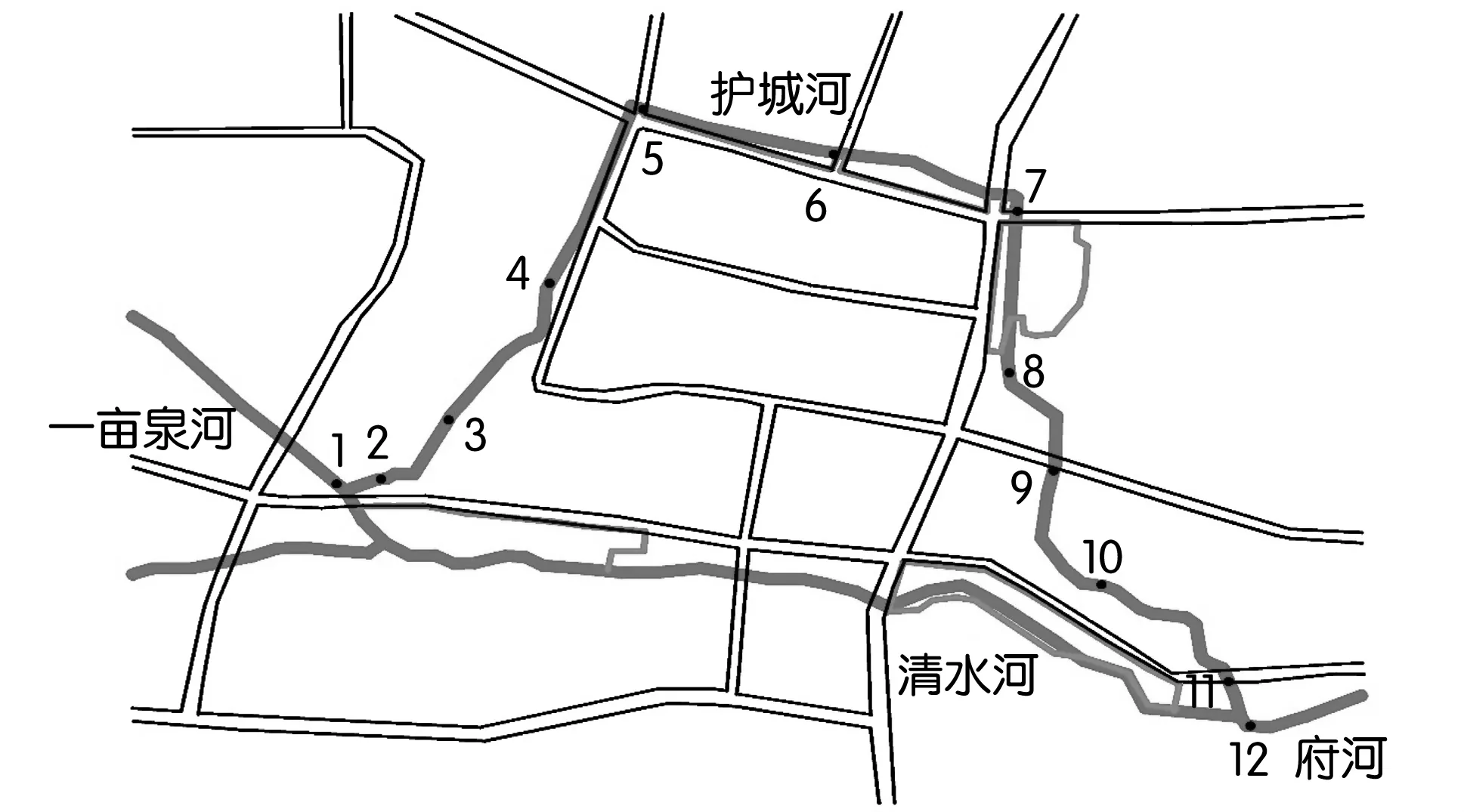 保定护城河地图图片